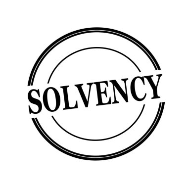 Ödeme gücü siyah damga metni üzerinde beyaz arka plan üzerinde daire