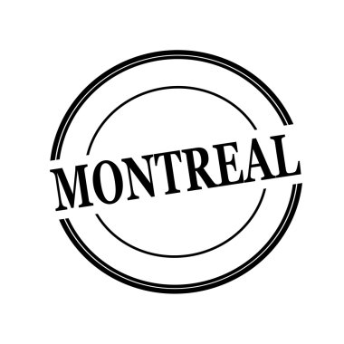 Montreal siyah damga metni üzerinde beyaz arka plan üzerinde daire