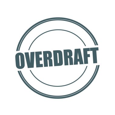 Kredili Mevduat gri damga metni üzerinde beyaz arka plan üzerinde daire