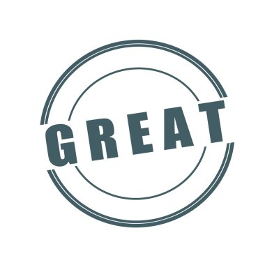 Beyaz arka plan üzerinde daire üzerinde büyük gri damga metni