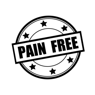 Ağrı ücretsiz siyah damga metni daire beyaz arka plan ve yıldız