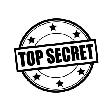 En iyi siyah pul metin daire beyaz arka plan ve yıldız