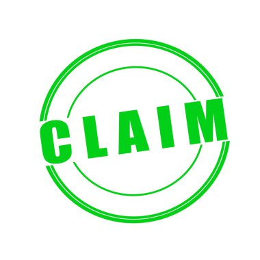 Yeşil damga metni beyaz arka plan üzerinde daire üzerinde iddia