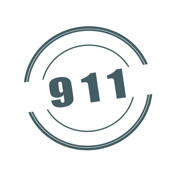 Текст марки 911 Grey на круге на белом фоне — стоковое фото