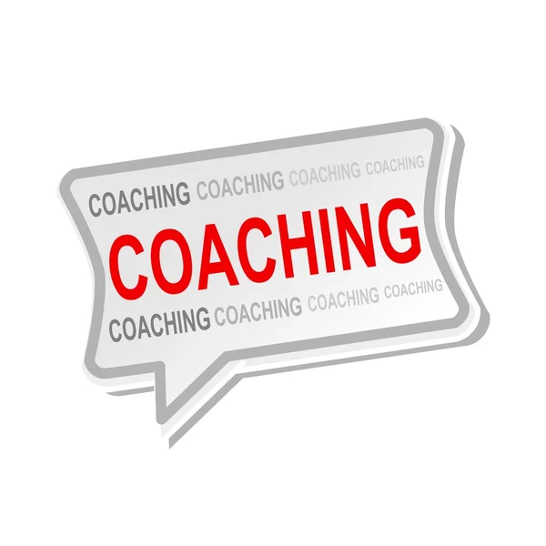 Coaching multicolored word on gray Speech bubbles — Stock Photo, Image