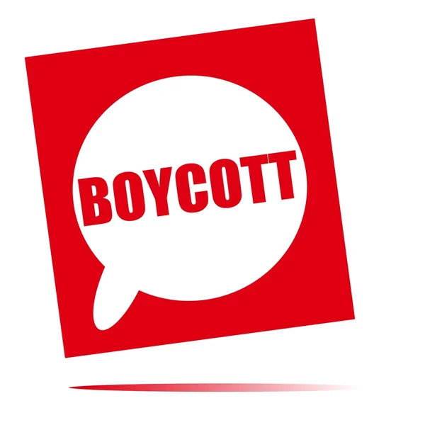 Boycott  speech bubble icon — Stock Photo, Image