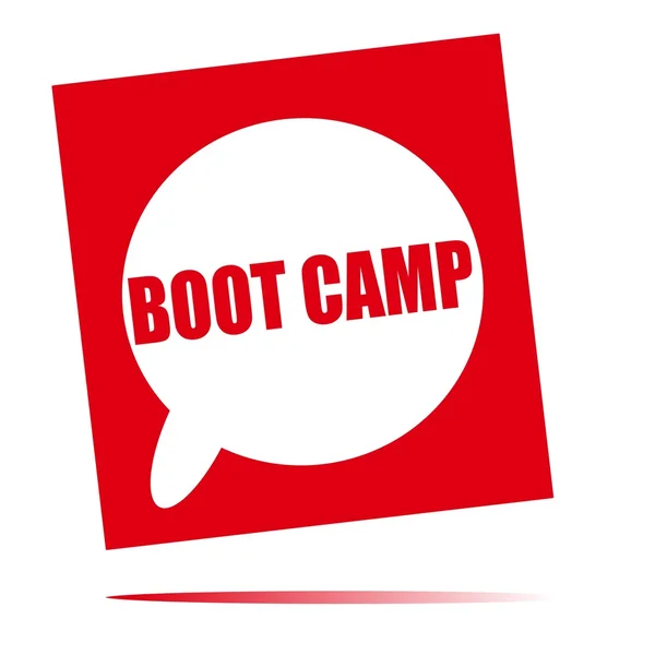 Boot camp speech bubble icon — Stock Photo, Image