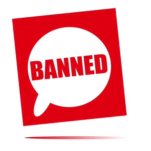 Banned speech bubble icon — Stock Photo, Image