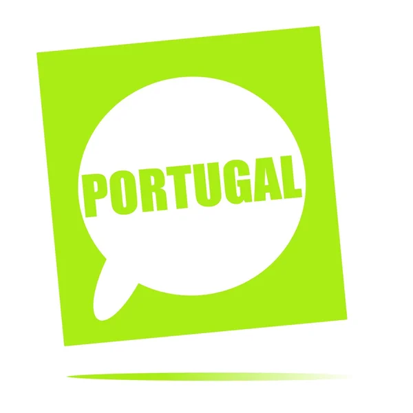 Ícone bolha de discurso PORTUGAL — Fotografia de Stock