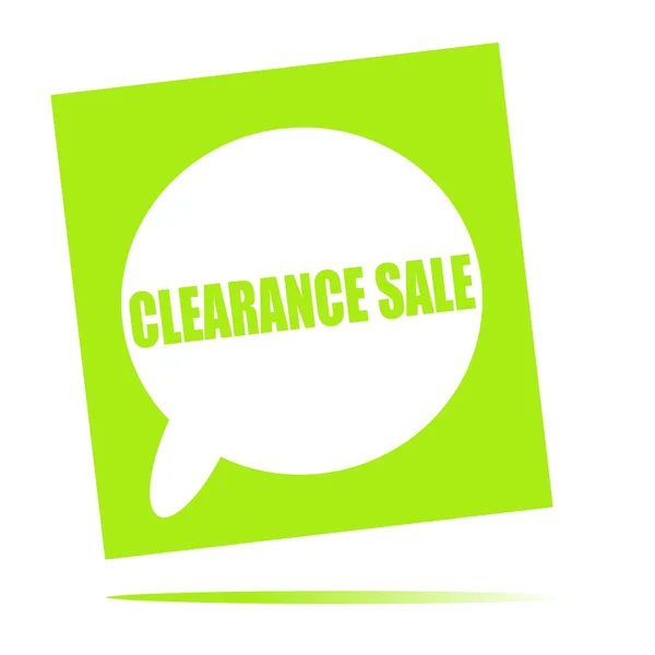 Clearance sale speech bubble icon — Stock Photo, Image