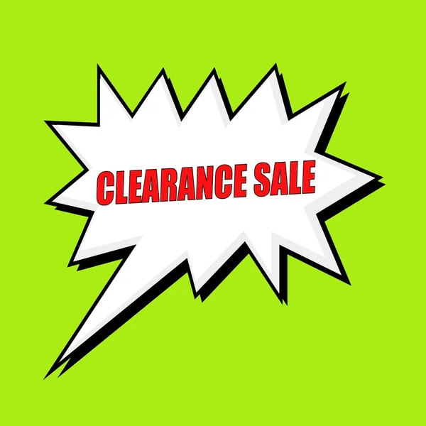 Clearance sale wording speech bubble — Stock Photo, Image