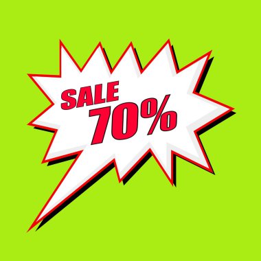 Satışı yüzde 70'i ifade konuşma balonu