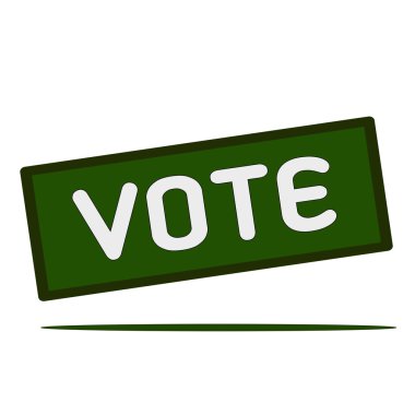 Oy açıklamalarıyla dikdörtgen işaretleri