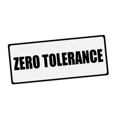 Sıfır tolerans açıklamalarıyla dikdörtgen işaretleri