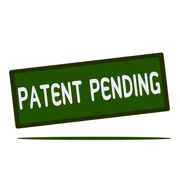 Patent Pending formulering op rechthoekige borden — Stockfoto