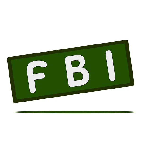 FBI formulering op rechthoekige borden — Stockfoto