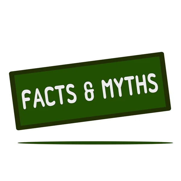 FACTS & MYTHS wording on rectangular signs — Stock Photo, Image