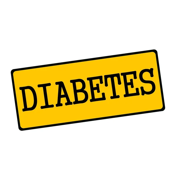 Diabetes-Formulierung auf rechteckigen Schildern — Stockfoto