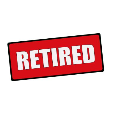 Emekli açıklamalarıyla dikdörtgen işaretleri