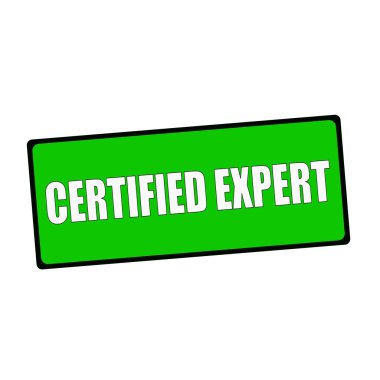 dikdörtgen yeşil işaretler sertifikalı uzman ifadeler