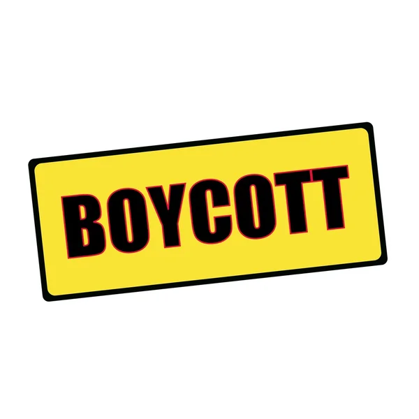 Boycott  wording on rectangular signs — Stock Photo, Image