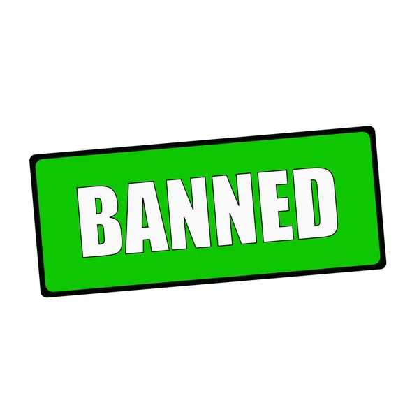 Запрещена формулировка на прямоугольных зеленых знаках — стоковое фото