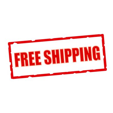 ücretsiz nakliye açıklamalarıyla yontma dikdörtgen işaretleri