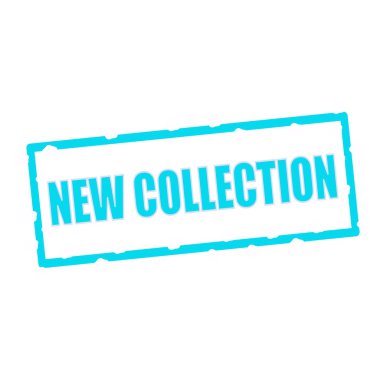 Yeni koleksiyon ifadeler yontma mavi dikdörtgen işaretler