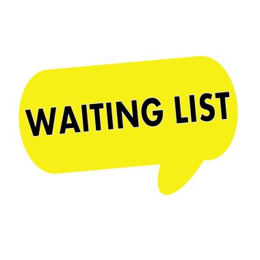 Konuşma balonları bekleme listesi açıklamalarıyla dikdörtgen sarı