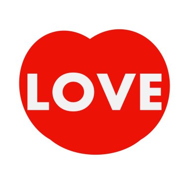 Aşk açıklamalarıyla kırmızı kalp