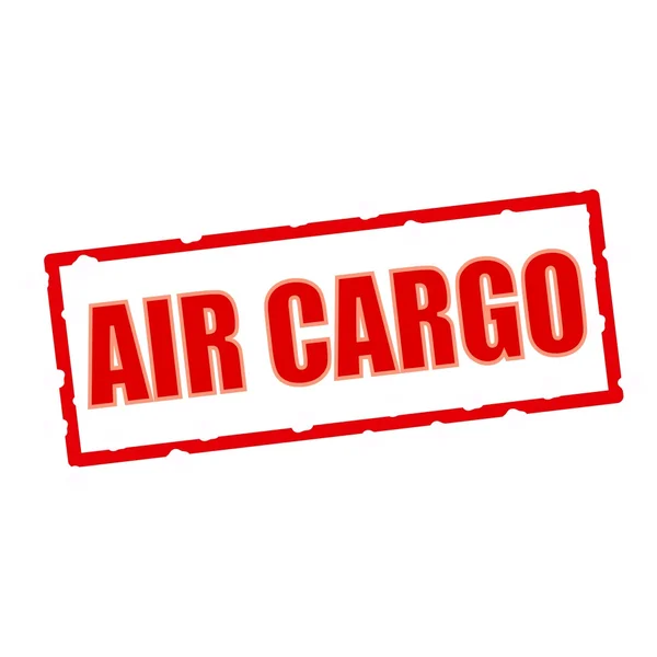 Air cargo formulering op afgestoken rechthoekige borden — Stockfoto