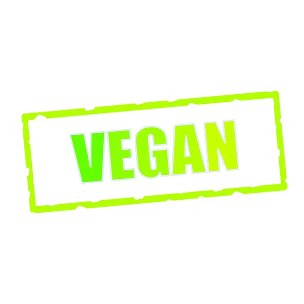Veganské formulace na štěpky zelené značky obdélníkové — Stock fotografie