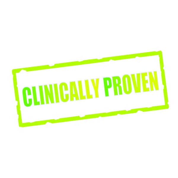Klinikailag bizonyított megfogalmazását Csorba zöld téglalap alakú jelek — Stock Fotó