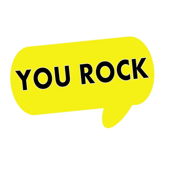 YOU ROCK formulazione su Speech bolle giallo rettangolare — Foto Stock