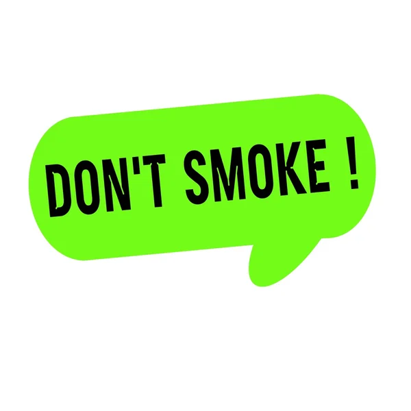 Do not smoke wording on Speech bubbles green cylinder — Stock Photo, Image