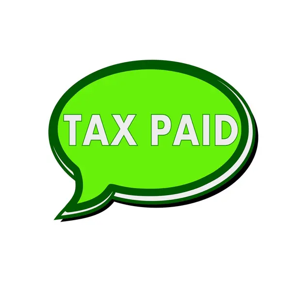 Steuerpflichtige Formulierungen zu grünen Sprechblasen — Stockfoto