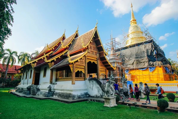 Wat-fraseggio 18 dicembre 2015: "Thailandia tempio arte" Chiang Mai Thailandia — Foto Stock