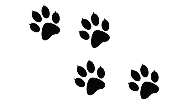 Imprint paw on a white background. — Stock Photo, Image