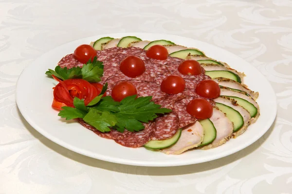 Koud Eten Voorgerecht Tafel — Stockfoto