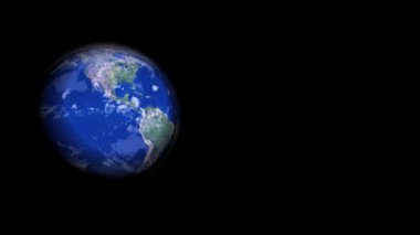 Mavi gezegen Dünya 'nın dönüşü.
