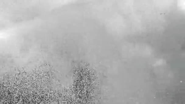 Powerful Jet Foam Pressure Background Splashing White Foam — Stock Video