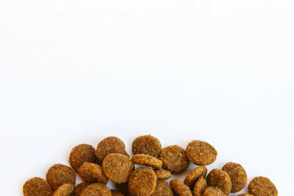 Alimenti Secchi Granuli Animali Domestici Alimentazione Cani Gatti Uno Sfondo — Foto Stock