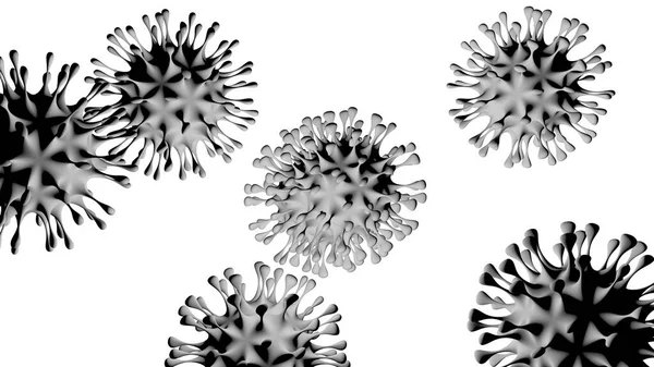 Sars Cov Coronavirus Sobre Fondo Blanco Virus Infeccioso Celular Peligroso — Foto de Stock