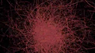 Kaotik dokunaçlar hareket halinde. Arkaplanda soyut solucanlar canlandırıldı.