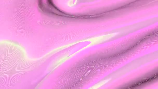 Textuur Achtergrond Van Roze Stof Beweging Viskeuze Dichte Abstracte Golven — Stockvideo