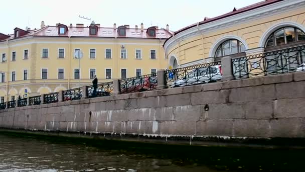 Saint Petersburg, Rusya: tarihin köprüleri ve kanalları. — Stok video