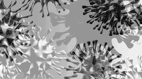 Коронавирус Ncov Изолирован Заднем Плане Опасный Патогенный Вирус Вызывающий Пневмонию — стоковое фото