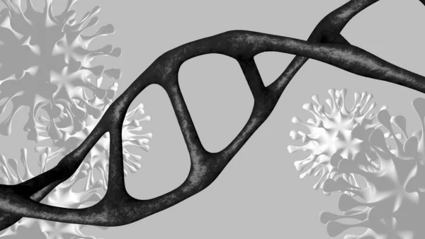 Днк Вирусная Клетка Коронавирус Генетическая Спираль — стоковое фото
