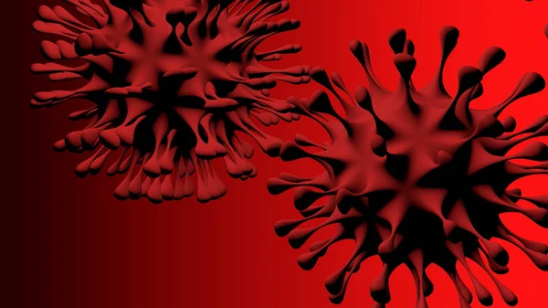 3Dでコロナウイルスの背景 肺炎を引き起こす危険な病原性ウイルス — ストック写真