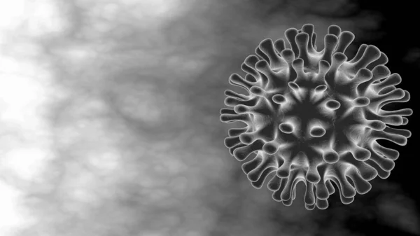 3Dでコロナウイルスの背景 肺炎を引き起こす危険な病原性ウイルス — ストック写真